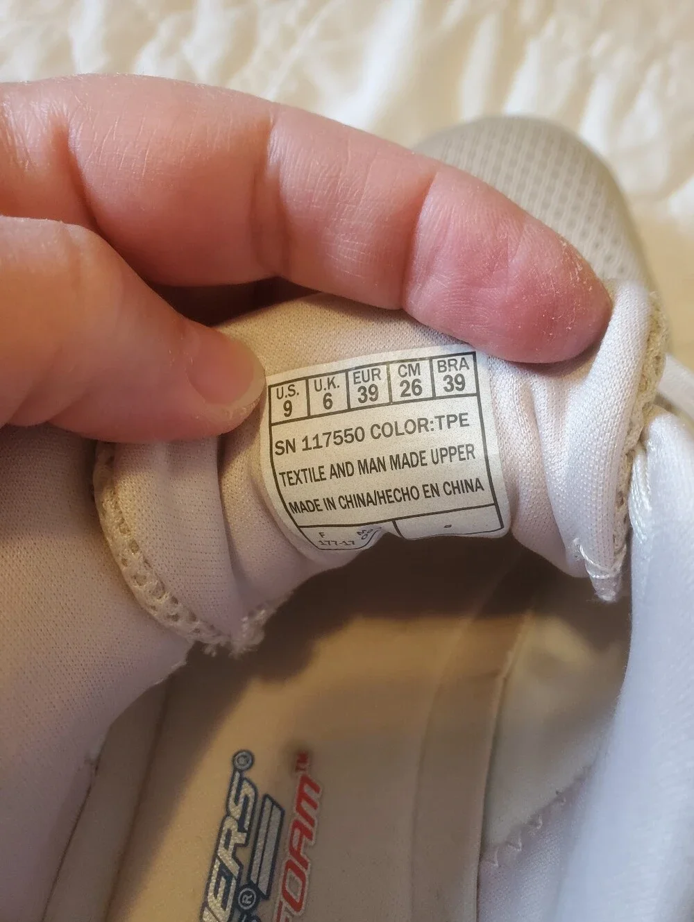 Skechers Bobs Light Beige Taupe Casual Knit Lace-Up Sneakers